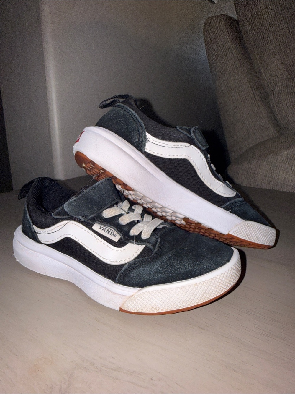 Vans Black and White Low-Top Skate Sneakers